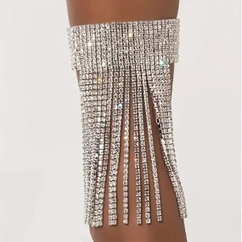 Sexy Silver-Plated Rhinestone Anklet (Color Silvery) - Picture 3 of 4